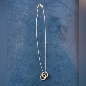 tiffany two circle necklace